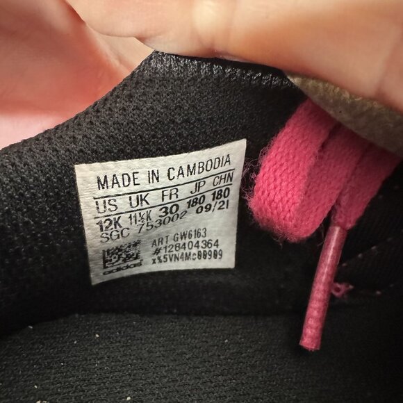 Adidas Kids Soccer Cleats Pink & Black Size 12K Synthetic Uppers Comfortable Fit - Picture 8 of 8